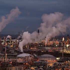 The Petroineos oil refinery at Grangemouth is the second biggest climate polluter in Scotland, responsible for more than one million tonnes of greenhouse gas emissions in 2022. Picture: Jeff J Mitchell/Getty Images
