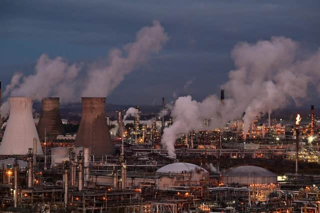 The Petroineos oil refinery at Grangemouth is the second biggest climate polluter in Scotland, responsible for more than one million tonnes of greenhouse gas emissions in 2022. Picture: Jeff J Mitchell/Getty Images