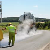 Surface dressing works is now underway across the north-east.