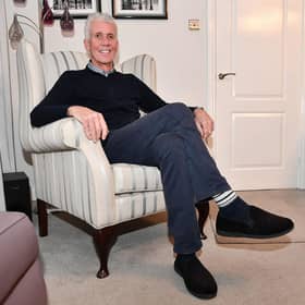 St Johnstone legend Jim Pearson at home on Tyneside