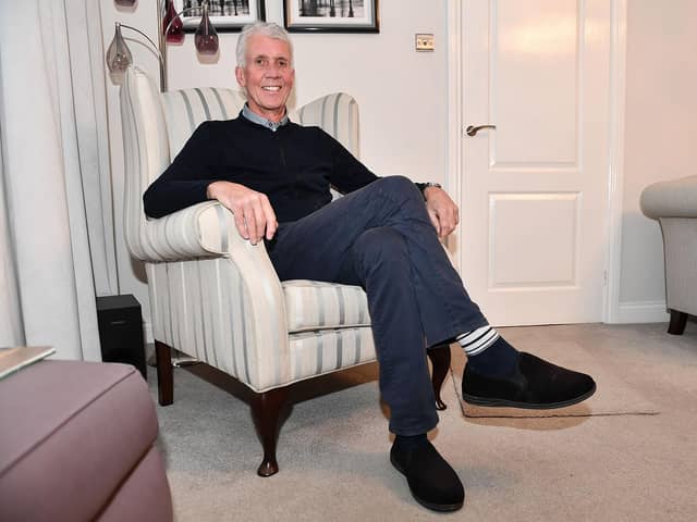 St Johnstone legend Jim Pearson at home on Tyneside