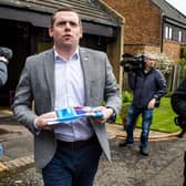 Douglas Ross on the campaign trail in Edinburgh