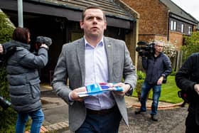 Douglas Ross on the campaign trail in Edinburgh