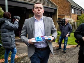 Douglas Ross on the campaign trail in Edinburgh