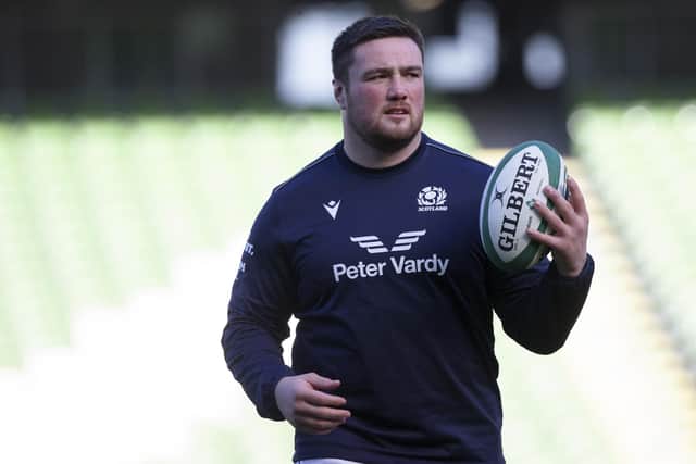 Zander Fagerson will win his 50th Scotland cap in the third Test against Argentina. Picture: Craig Williamson/SNS