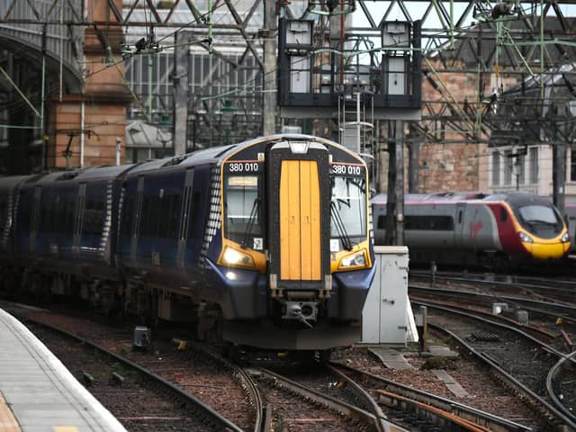 ScotRail's class 380 electric trains are due to take over the Glasgow Central to Barrhead route on December 10. (Photo by John Devlin/The Scotsman)