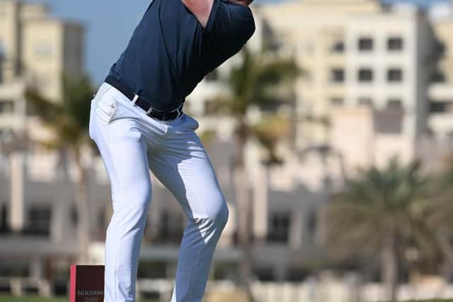 Connor Syme in action during the second round of the the Ras Al Khaimah Classic at Al Hamra Golf Club. Picture: Ross Kinnaird/Getty Images.