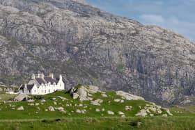 Cottage overviewing Uig Beach on the Isle of Lewis and Harris, Outer Hebrides in Scotland. Pic: Studio Annika