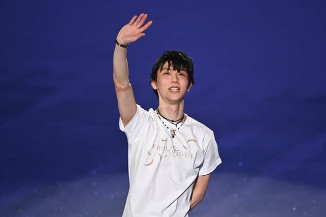Yuzuru Hanyu performs in a solo ice show in Yokohama, Kanagawa, Japan.