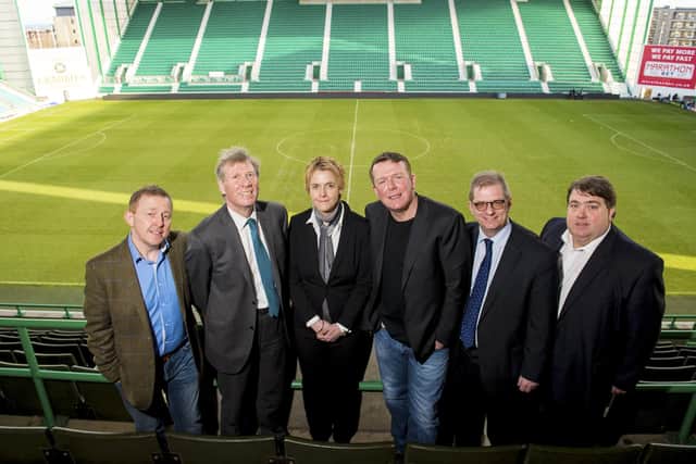 From left, the founding Directors of the Hibernian Supporters Limited pictured with then chief executive Leeann Dempster in 2015: Gordon Smith, MSP for Edinburgh Eastern Kenny MacAskill, Charlie Reid, Stephen Dunn and Jim Adie.