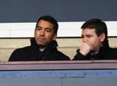 Rangers manager Giovanni van Bronckhorst (left) with sporting director Ross Wilson. (Photo by Craig Williamson / SNS Group)