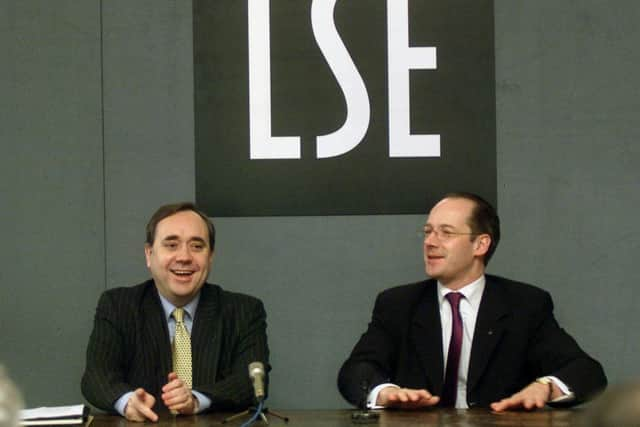 John Swinney pictured with Alex Salmond in 1999 shortly before he took over as leader of the SNP (Picture: Gerry Penny/AFP via Getty Images)