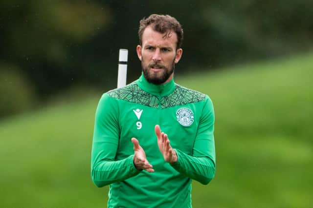 Hibernian striker Christian Doidge still dreams of playing for Wales. Photo by Paul Devlin / SNS Group