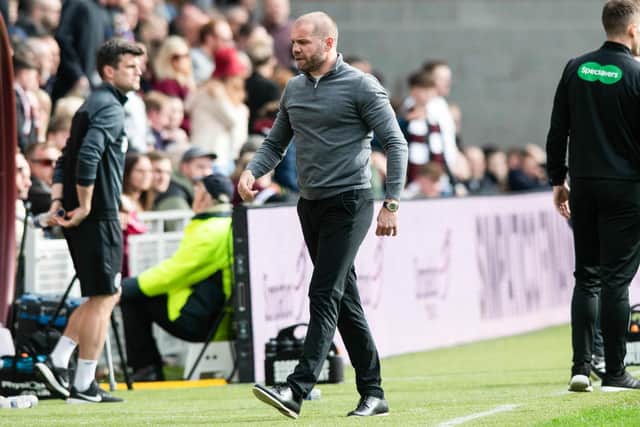 Hearts manager Robbie Neilson has been sacked after the 2-0 defeat to St Mirren on Saturday.  (Photo by Mark Scates / SNS Group)