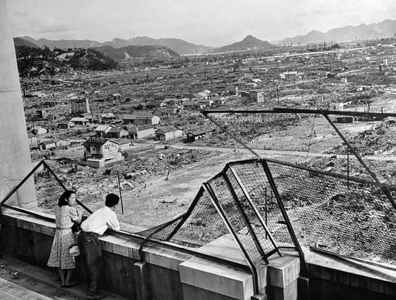 A picture dated 1948 showing the devastated city of Hiroshima after the US nuclear bombing on the city (Photo: STF/AFP via Getty Images)