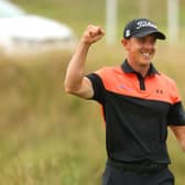 Grant Forrest celebrates his victory in the  Hero Open at Fairmont St Andrews. Picture: Andrew Redington/Getty Images.