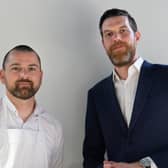 Chef Brian Grigor (left) and sommelier Glen Montgomery