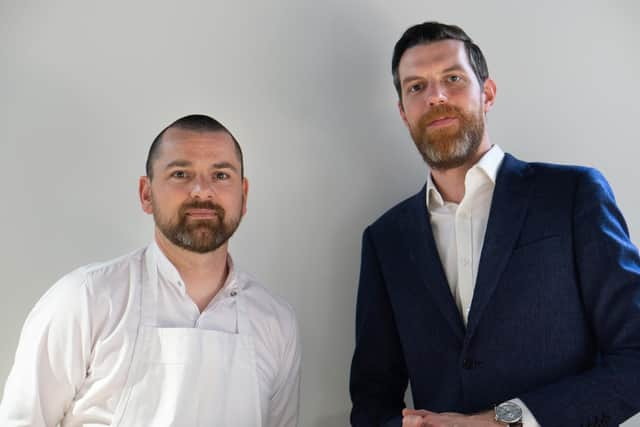 Chef Brian Grigor (left) and sommelier Glen Montgomery