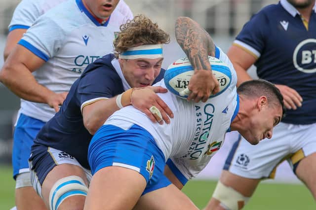 Jamie Ritchie suffered a head knock during Scotland's win over Italy in Florence. Picture: Giampiero Sposito/Getty Images