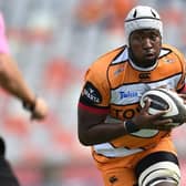 Sintu Manjezi then of the Toyota Cheetahs during the Guinness Pro14 match between Toyota Cheetahs and Isuzu Southern Kings. (Photo by Johan Pretorius/Gallo Images/Getty Images)