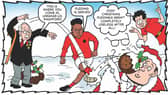 Captain Sir Thomas Moore and Marcus Rashford feature in the Beano's new comic for adults, saving Christmas by rumbling a plan to steal all Christmas presents (Image: PA Media/Beano)