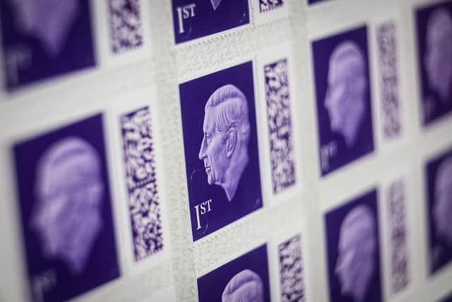 New stamps, such as these which feature King Charles III, have barcodes. Image: Getty