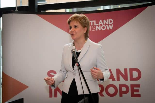 First Minister Nicola Sturgeon promoting Edinburgh's festivals in Brussels last year. Picture: Bea Borgers
