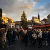 The traditional Christmas market at Kleber square in Strasbourg, north eastern France, was targeted in 2018.