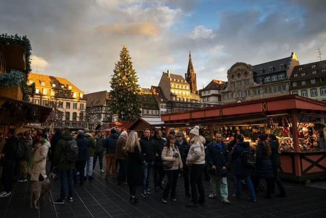 The traditional Christmas market at Kleber square in Strasbourg, north eastern France, was targeted in 2018.