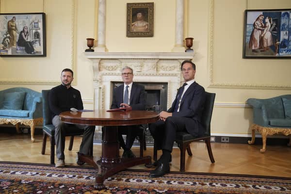 UK Prime Minister Keir Starmer flanked by Nato Secretary General Mark Rutte (right) and Ukrainian President Volodymyr Zelensky, all of whom will be paying close attention to Donald Trump's foreign policy (Picture: Kin Cheung - WPA Pool/Getty Images)
