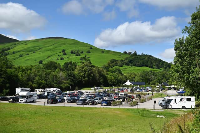 The new 250-space car park opened by Luss Estates, which costs £1 an hour. PIC: John Devlin.