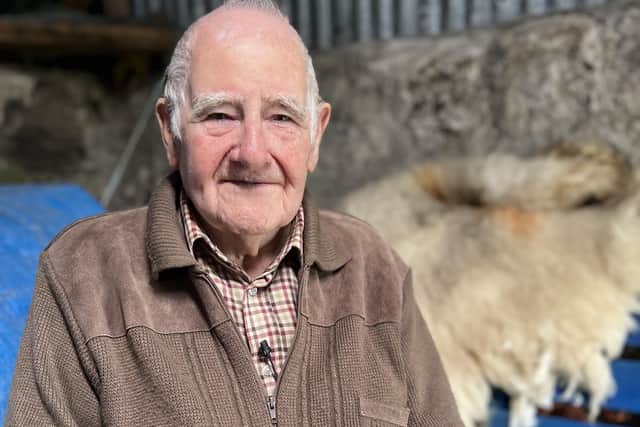 Donald Angus Morrison at home at Pairc, Lewis. He is one of a number of centenarians from the islands to take part in a new BBC Alba documentary on the changes seen by those who have turned 100. PIC: BBC Alba.