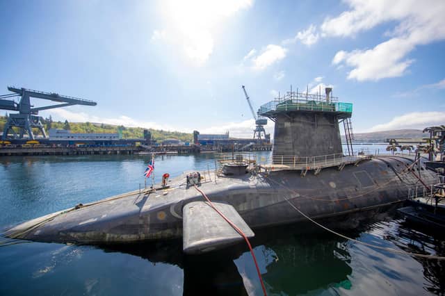 The HM Naval Base Clyde at Faslane, which hosts the Trident nuclear deterrent.