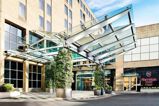 Not only does Edinburgh's Sheraton Grand Hotel and spa have an indoor pool and full spa facilities - it also has a rooftop hydropool with stunning views of the city. Rooms start at £182 for a night.