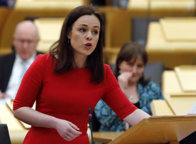 Scottish Finance Minister Kate Forbes says the Scottish Government's new national strategy on the economy will deliver an £8bn boost to the country (Picture: Andrew Cowan/Scottish Parliament via Getty Images)