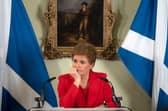 First Minister Nicola Sturgeon holds a press conference to launch the third Building a New Scotland paper yesterday (Picture: David Cheskin-Pool/Getty Images)