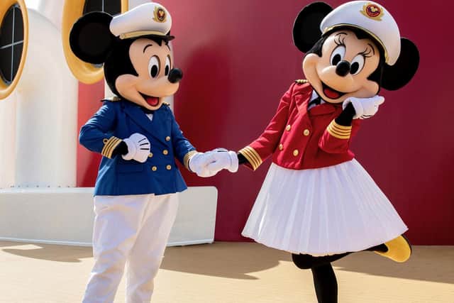 Mickey and Minnie on the Disney Cruise Line.