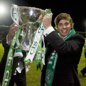 Stevenson with the League Cup in 2017.
