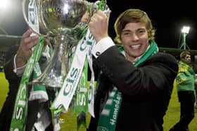 Stevenson with the League Cup in 2017.
