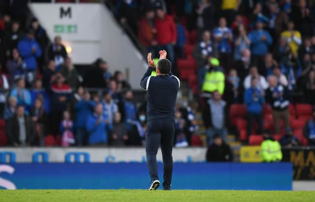 St Johnstone manager Callum Davidson claps the supporters after the 4-2 (5-3 aggregate) defeat to Galatasaray. (Photo by Craig Foy / SNS Group)