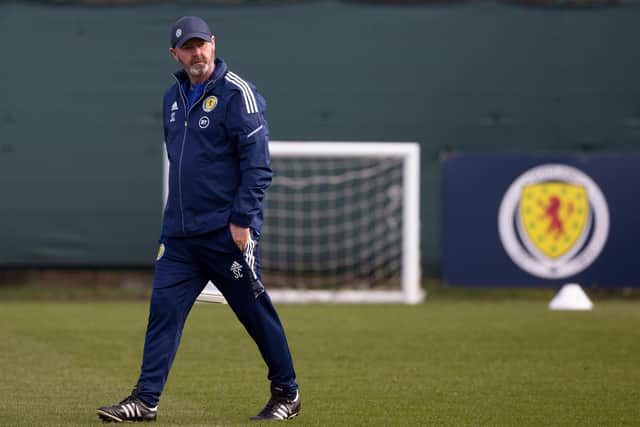 Scotland head coach Steve Clarke admits the World Cup play-off against Ukraine is unlikely to go ahead in June due to the ongoing conflict following the Russian invasion. (Photo by Craig Williamson / SNS Group)