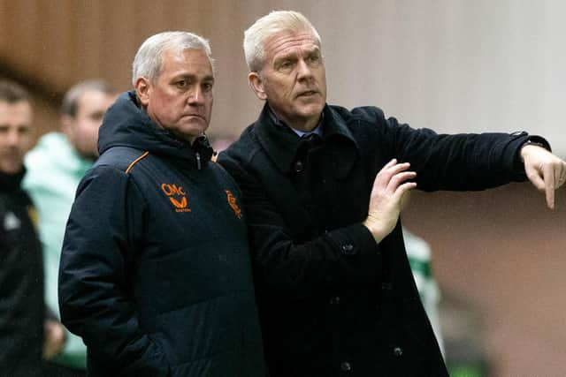 Rangers Women assistant coach Craig McPherson (left) with manager Malky Thomson. (Photo by Ewan Bootman / SNS Group)