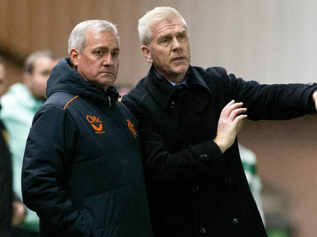 Rangers Women assistant coach Craig McPherson (left) with manager Malky Thomson. (Photo by Ewan Bootman / SNS Group)