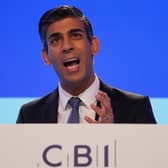 Prime Minister Rishi Sunak speaking during the CBI annual conference at the Vox Conference Centre in Birmingham. Picture date: Monday November 21, 2022.