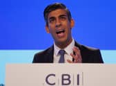 Prime Minister Rishi Sunak speaking during the CBI annual conference at the Vox Conference Centre in Birmingham. Picture date: Monday November 21, 2022.
