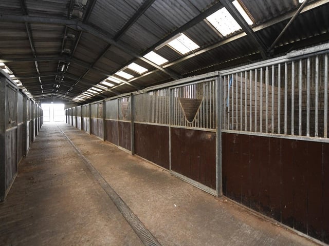 Part of the interior area of the Belstane Racing Stables, described as an 'outstanding equestrian property'.