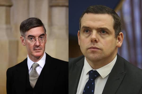 Jacob Rees-Mogg has said that Douglas Ross – who has told Boris Johnson to resign – ‘is not a big figure’