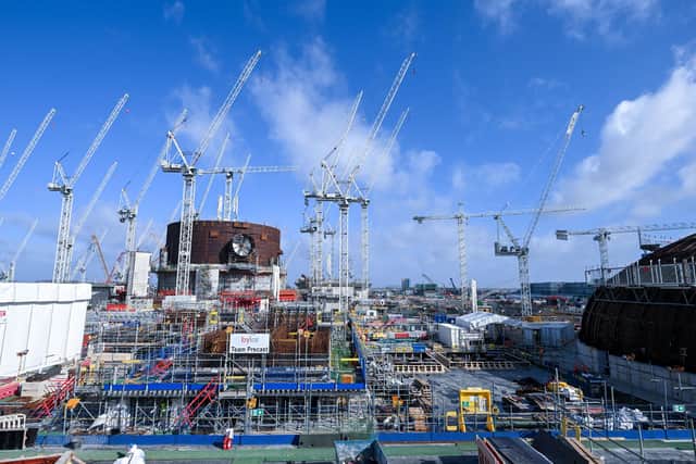 Construction work continues at the over-budget and delayed Hinkley Point C nuclear power station site (Picture: Finnbarr Webster/Getty Images)