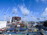 Construction work continues at the over-budget and delayed Hinkley Point C nuclear power station site (Picture: Finnbarr Webster/Getty Images)