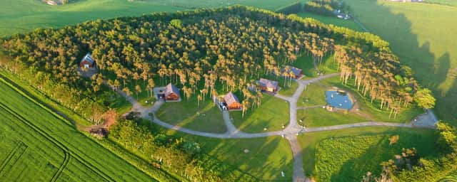 Aerial view of the site.
